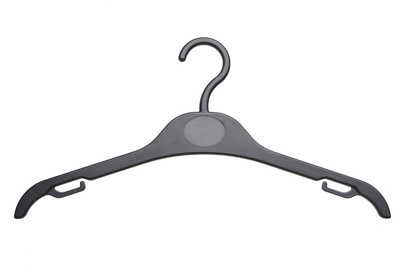 Black Plastic Top Clothes Hangers - 43cm